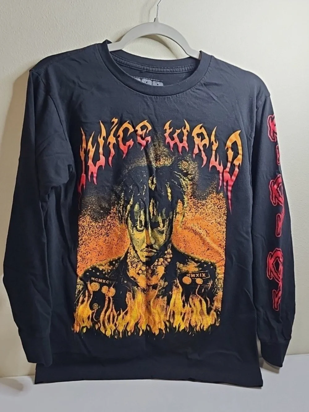 Juice WRLD Fiery Portrait Long Sleeve T-Shirt
